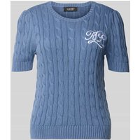 Lauren Ralph Lauren Strickpullover mit Label-Stitching Modell 'TARJYLL' in Hellblau, Größe L Lauren Ralph Lauren Strickpullover mit Label-Stitching Modell 'TARJYLL' in Hellblau, Größe L von Lauren Ralph Lauren