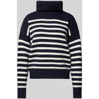 Lauren Ralph Lauren Strickpullover mit gerippten Abschlüssen Modell 'VARNEE' in Dunkelblau, Größe M von Lauren Ralph Lauren