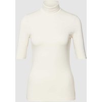 Lauren Ralph Lauren T-Shirt aus Viskose-Elasthan-Mix mit Rollkragen in Offwhite, Größe XXL von Lauren Ralph Lauren