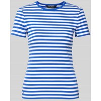 Lauren Ralph Lauren T-Shirt mit Label-Stitching Modell 'ALLI' in Hellblau, Größe S von Lauren Ralph Lauren