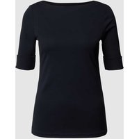 Lauren Ralph Lauren T-Shirt mit Stretch-Anteil in Dunkelblau, Größe S Lauren Ralph Lauren T-Shirt mit Stretch-Anteil in Dunkelblau, Größe S von Lauren Ralph Lauren