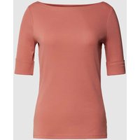 Lauren Ralph Lauren T-Shirt mit U-Boot-Ausschnitt in Altrosa, Größe M von Lauren Ralph Lauren