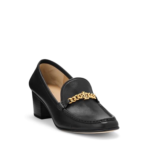 Lauren Ralph Lauren Winslet Damen-Pumps aus brüniertem Leder, Schwarz, 39 EU von Lauren Ralph Lauren