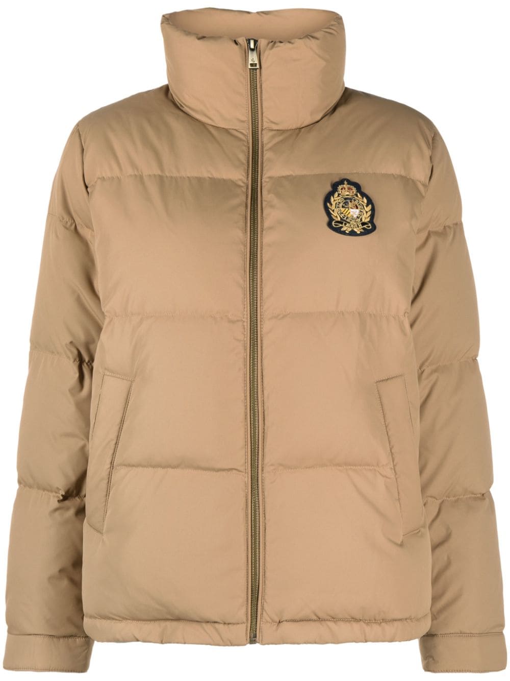 Lauren Ralph Lauren Steppjacke mit Logo-Patch - Braun von Lauren Ralph Lauren