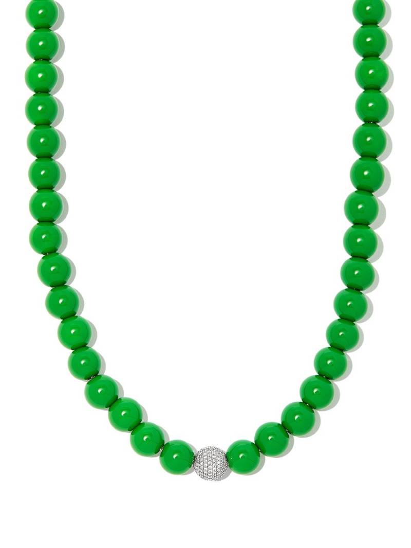 Lauren Rubinski Halskette aus Sterlingsilber mit Diamanten - Grün von Lauren Rubinski