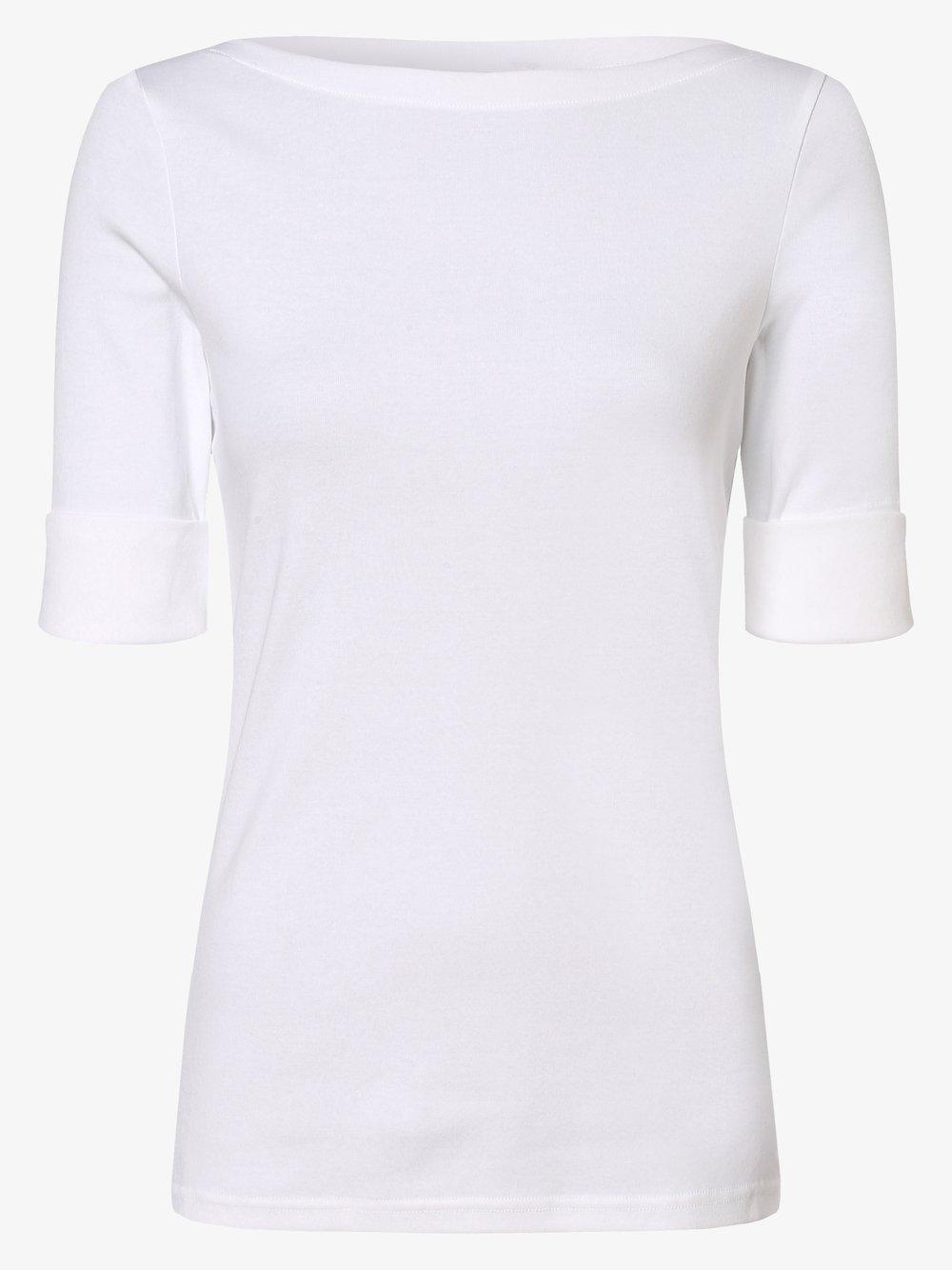 Lauren Ralph Lauren T-Shirt Damen Baumwolle U-Boot, weiß von Lauren by Ralph Lauren