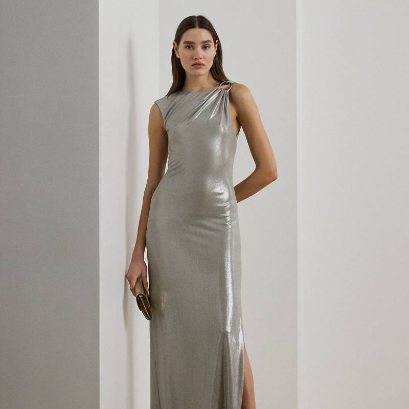 Ärmelloses Metallic-Abendkleid von Lauren