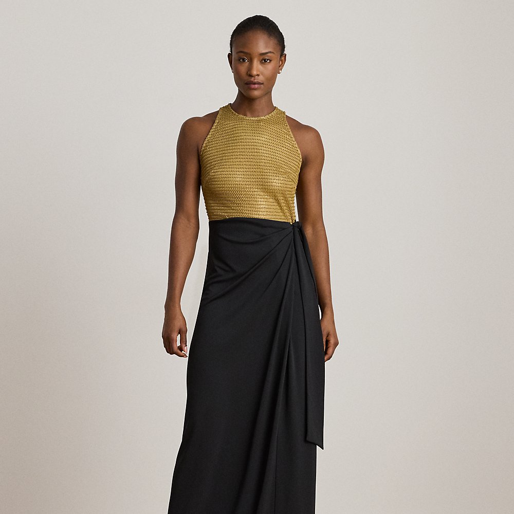 Abendkleid mit Perlen und Bindedetail Abendkleid mit Perlen und Bindedetail von Lauren