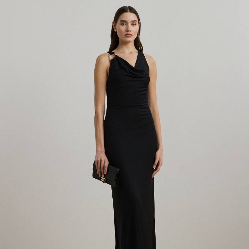 Abendkleid mit Wasserfallausschnitt von Lauren