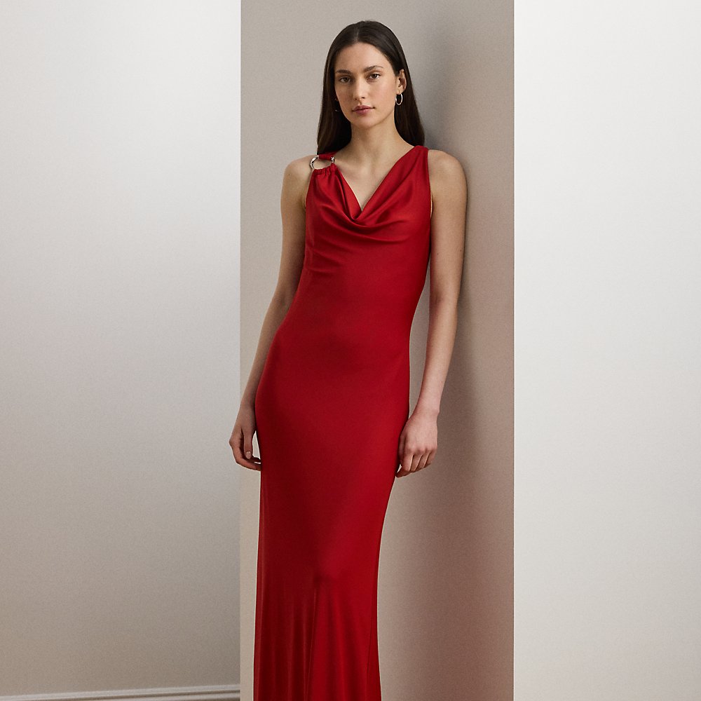 Abendkleid mit Wasserfallausschnitt Abendkleid mit Wasserfallausschnitt von Lauren