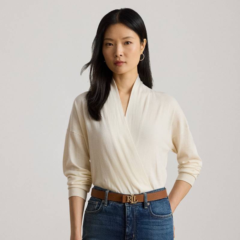 Baumwoll-Modal-Pullover mit V-Ausschnitt Baumwoll-Modal-Pullover mit V-Ausschnitt von Lauren