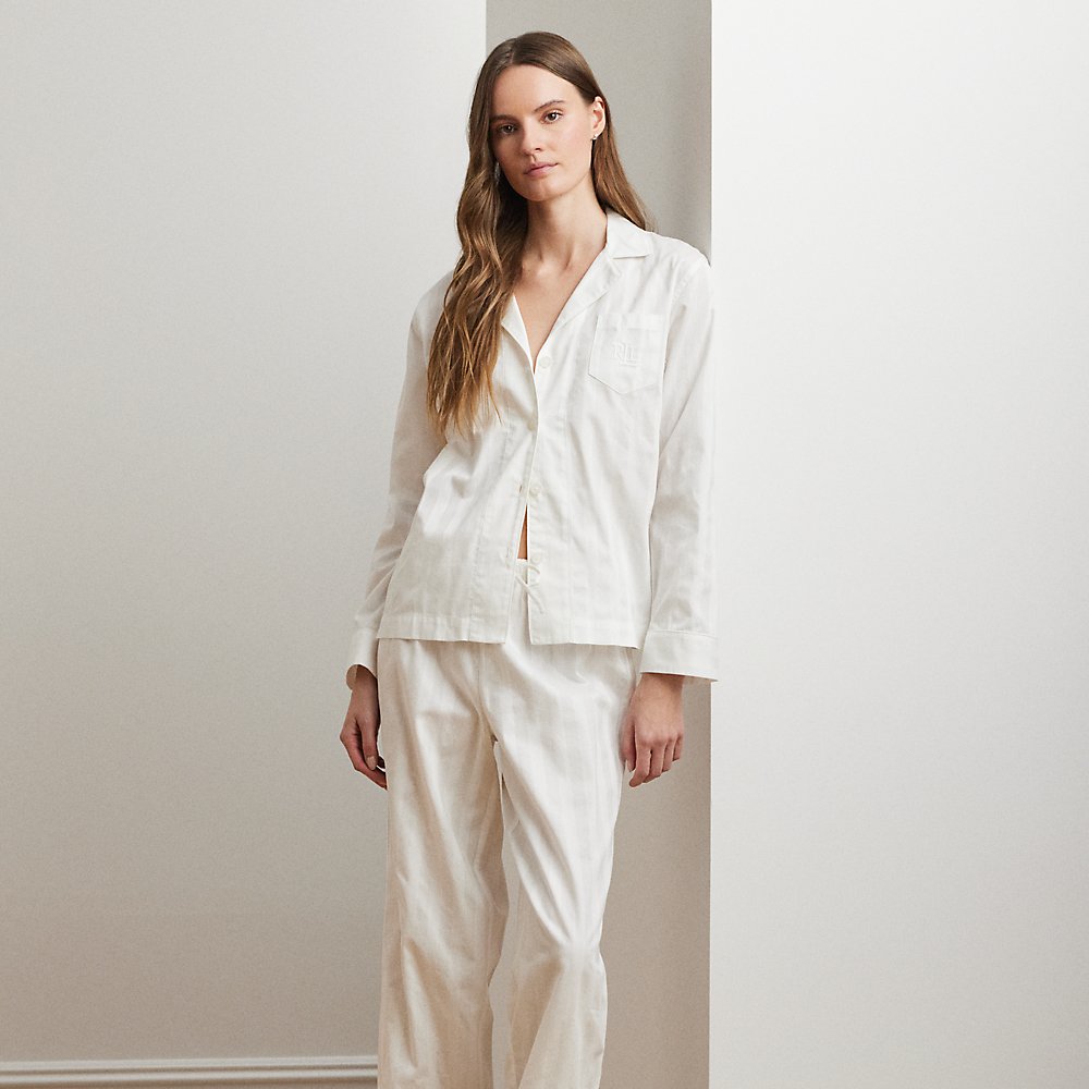 Baumwoll-Pyjama mit Schattenstreifen Baumwoll-Pyjama mit Schattenstreifen von Lauren