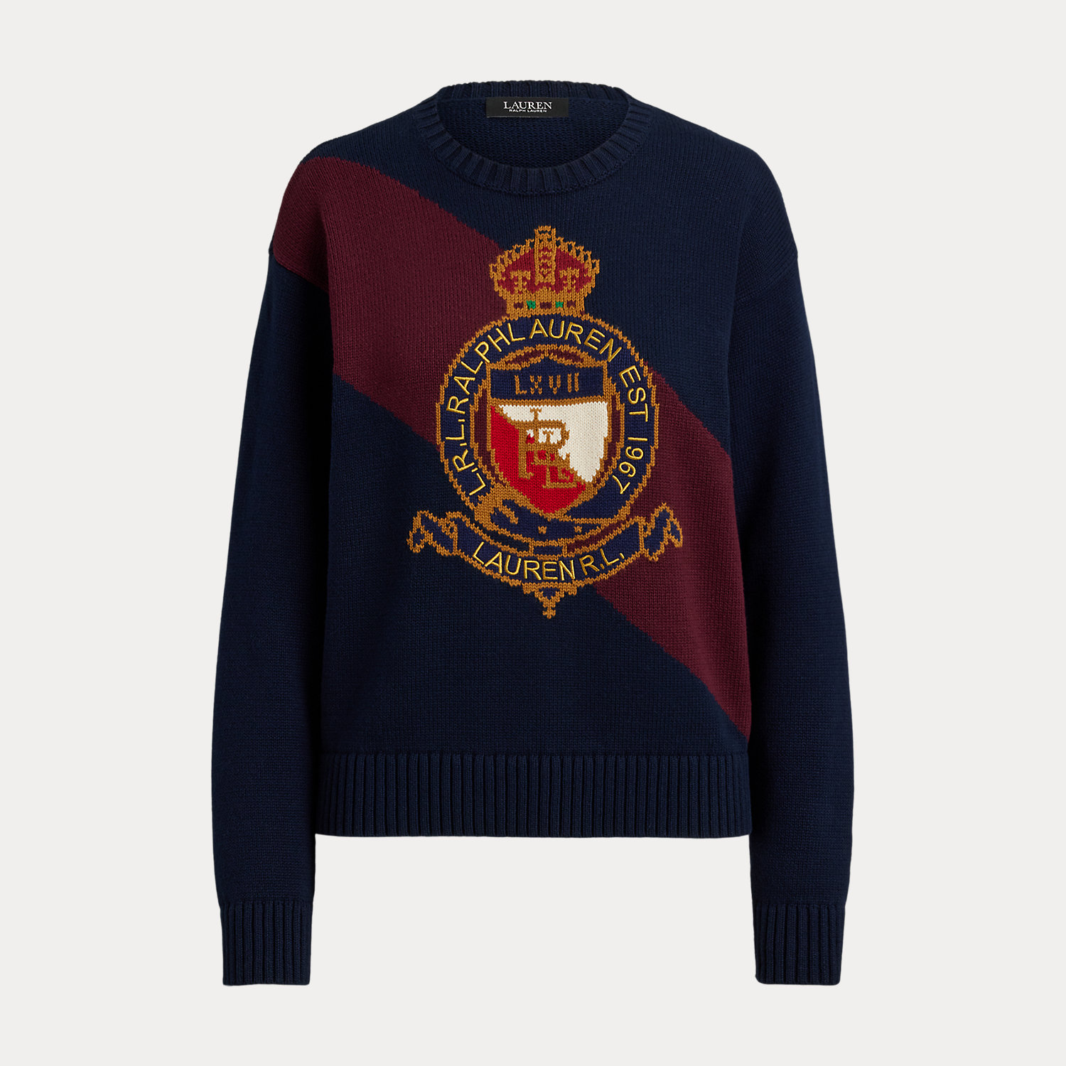 Baumwollepullover in Color-Block-Optik von Lauren