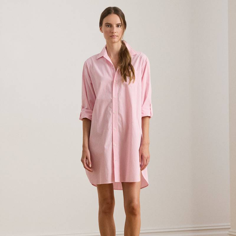 Baumwollpopeline-Nachthemd mit Streifen von Lauren