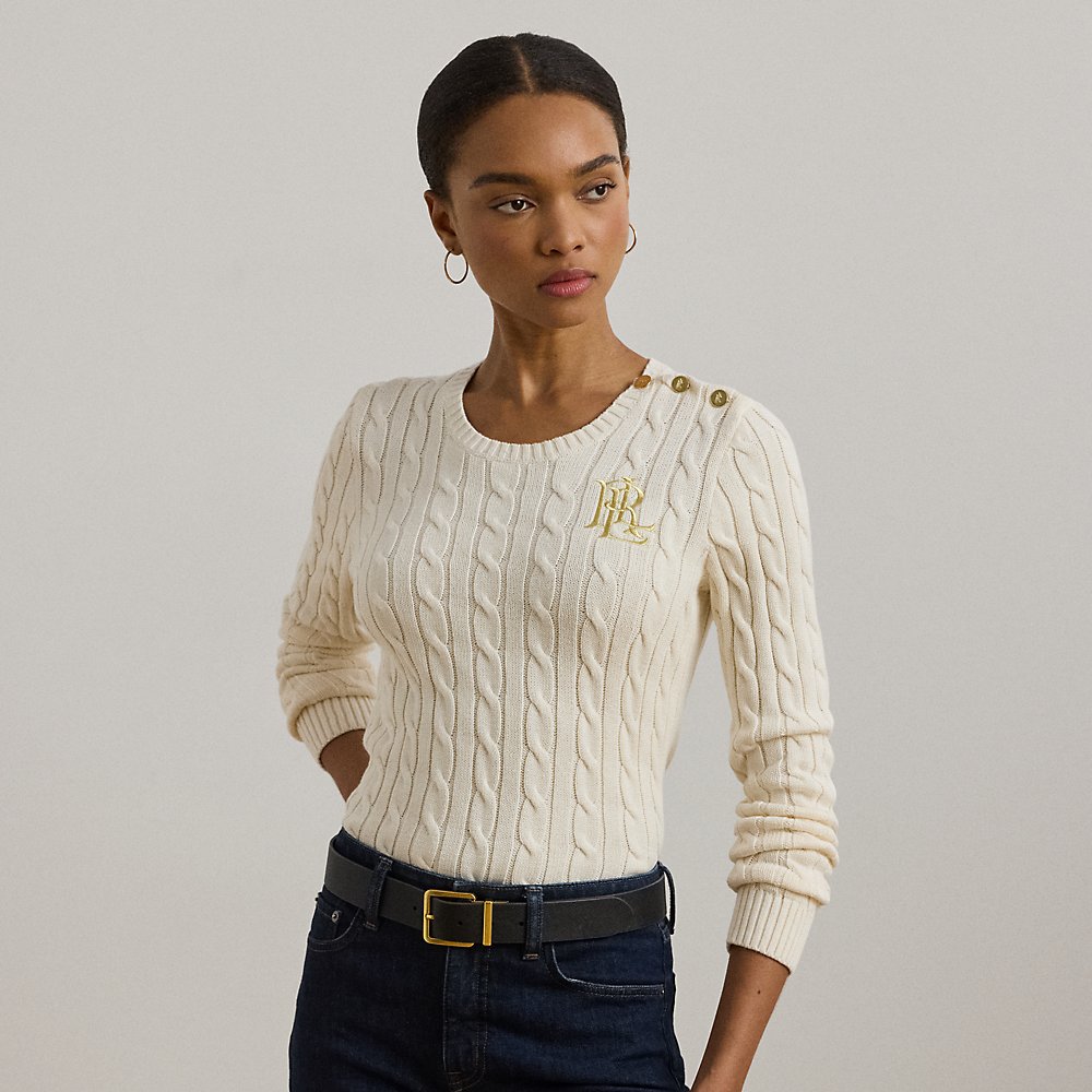 Baumwollpullover mit Zopfmuster Baumwollpullover mit Zopfmuster von Lauren