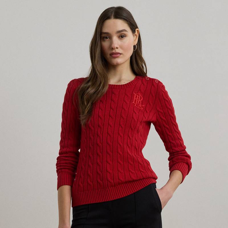 Baumwollpullover mit Zopfmuster von Lauren