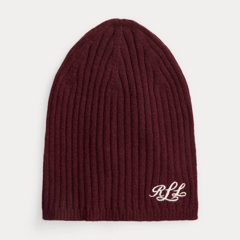 Beanie aus geripptem Kaschmir mit Logo Beanie aus geripptem Kaschmir mit Logo von Lauren