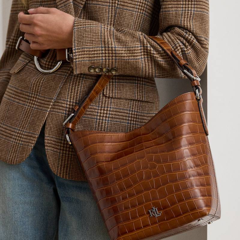 Beuteltasche Witley mit Krokodilprägung von Lauren