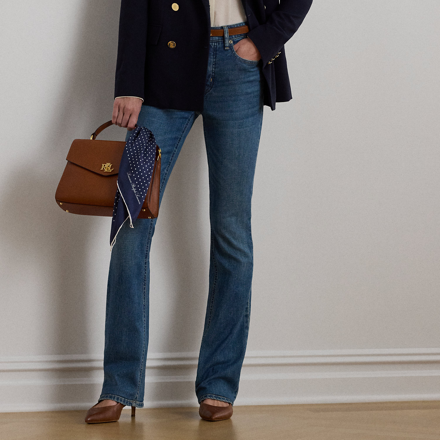 Bootcut-Jeans mit hoher Leibhöhe von Lauren