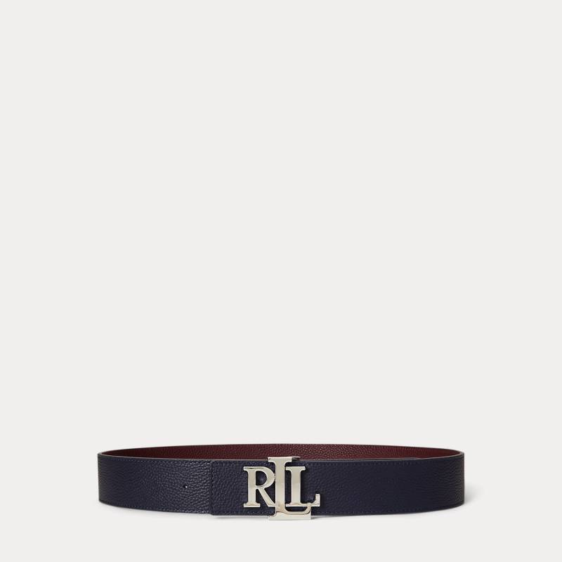 Breiter Wendegürtel aus Narbenleder von Lauren