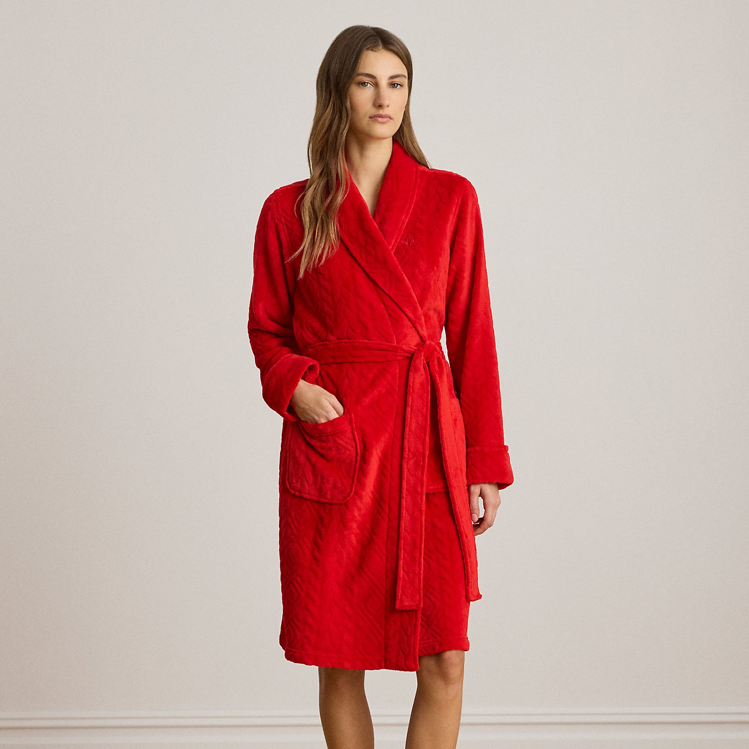 Chenille-Bademantel mit Schalkragen von Lauren