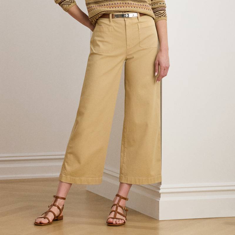 Chinohose in 3/4-Länge mit weitem Bein von Lauren