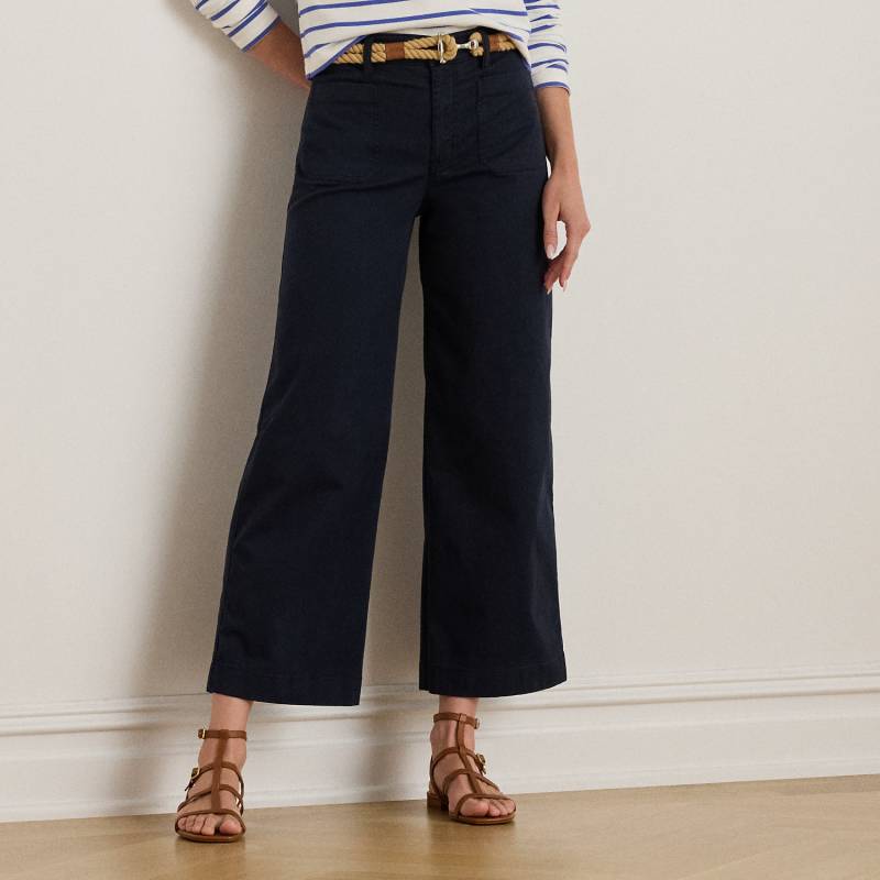 Chinohose in 3/4-Länge mit weitem Bein von Lauren