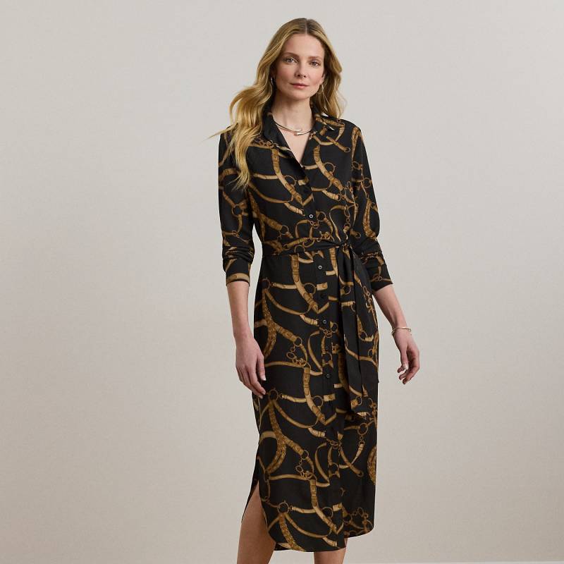 Crêpe-Hemdkleid mit Gürteldruck von Lauren