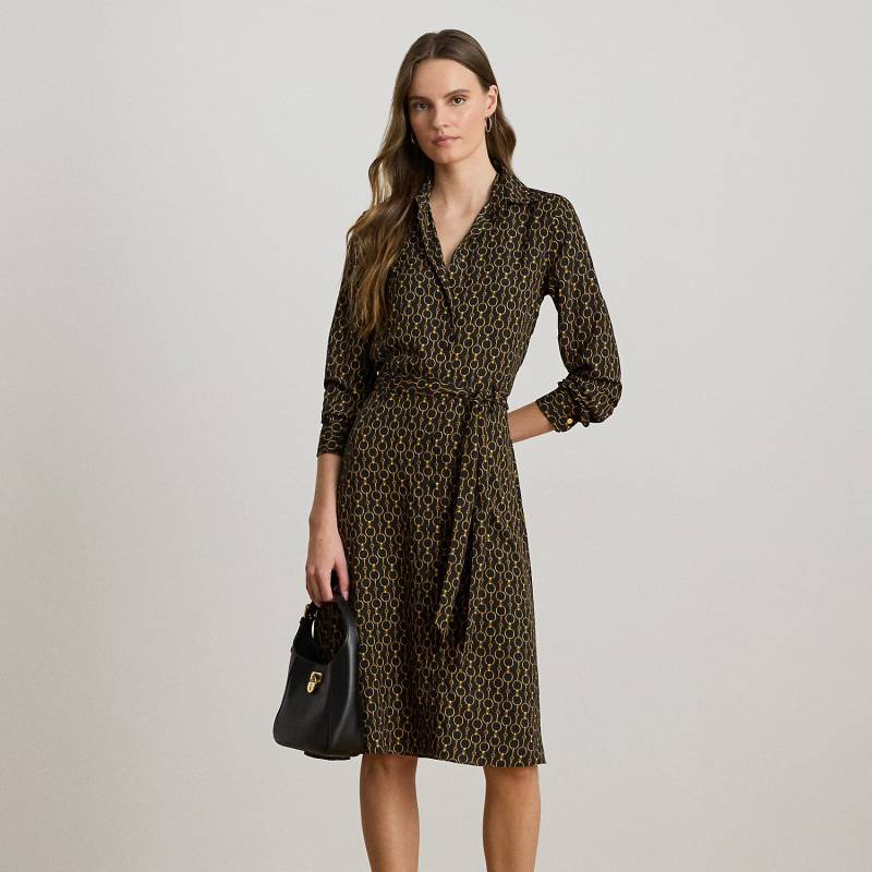 Crêpe-Hemdkleid mit Kettenmuster von Lauren