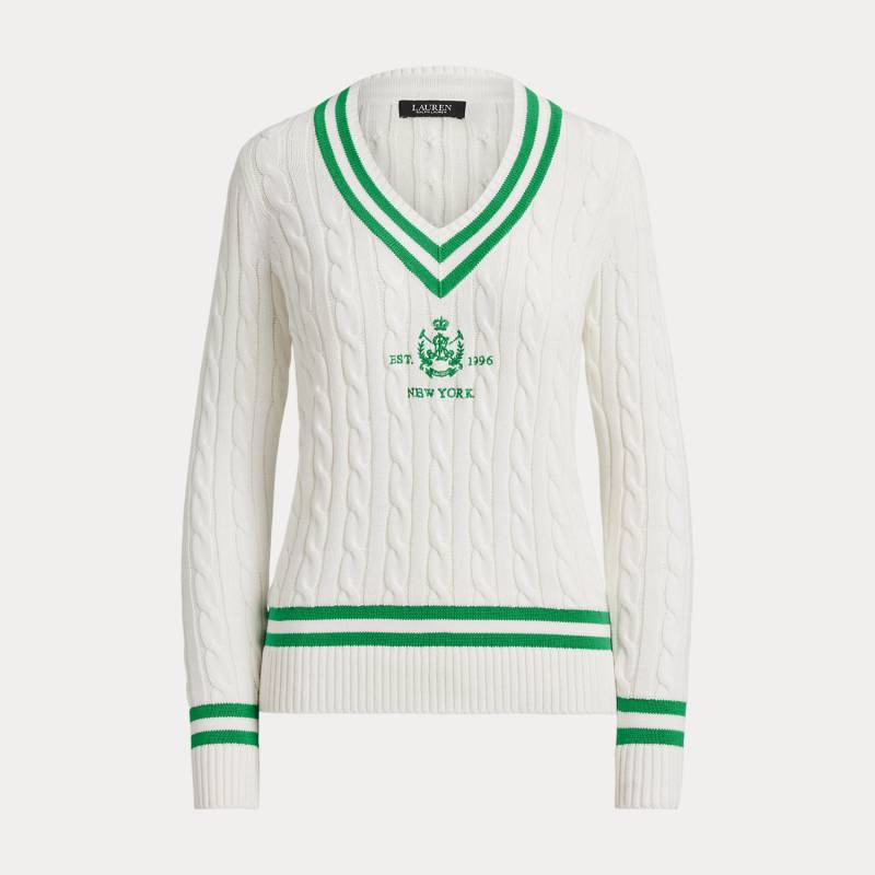 Cricket-Pullover mit Zopfmuster von Lauren