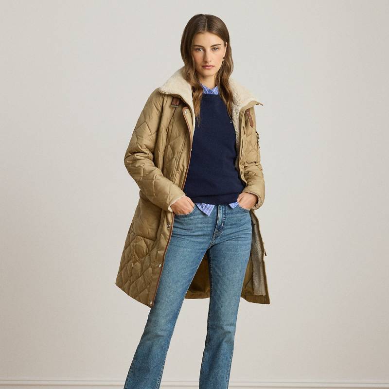 Daunenmantel mit Rautensteppung von Lauren