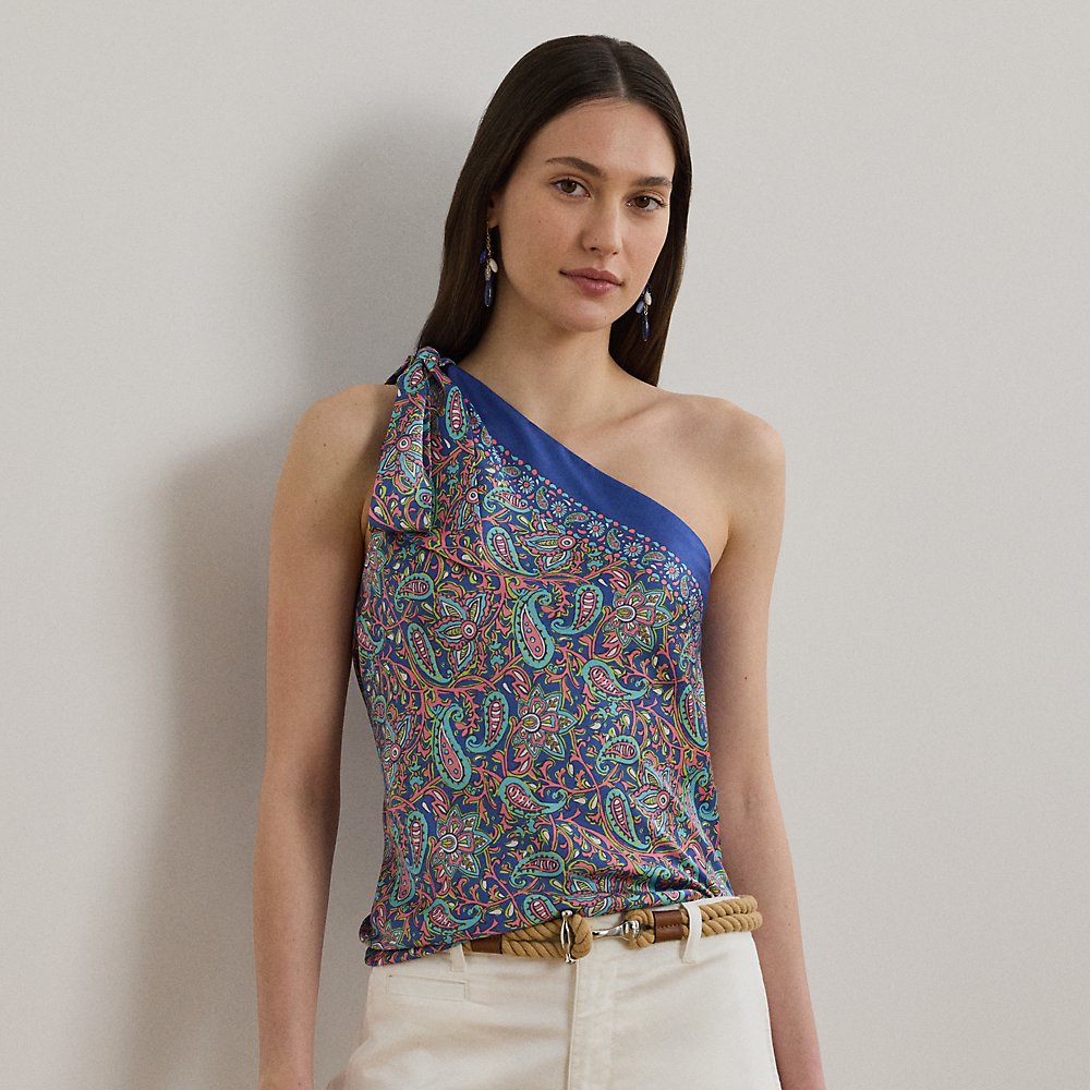 Einschultrige Paisley-Bluse aus Twill Einschultrige Paisley-Bluse aus Twill von Lauren