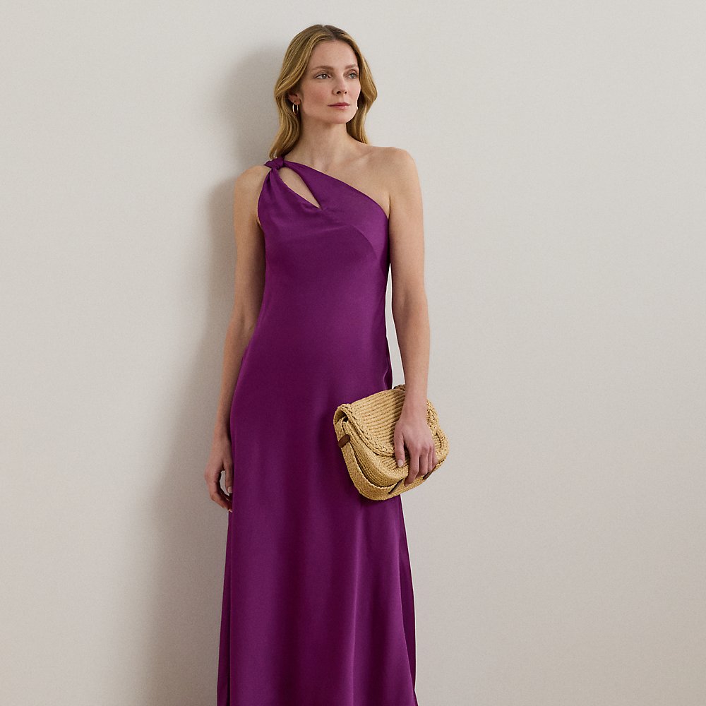 Einschultriges Abendkleid aus Charmeuse Einschultriges Abendkleid aus Charmeuse von Lauren