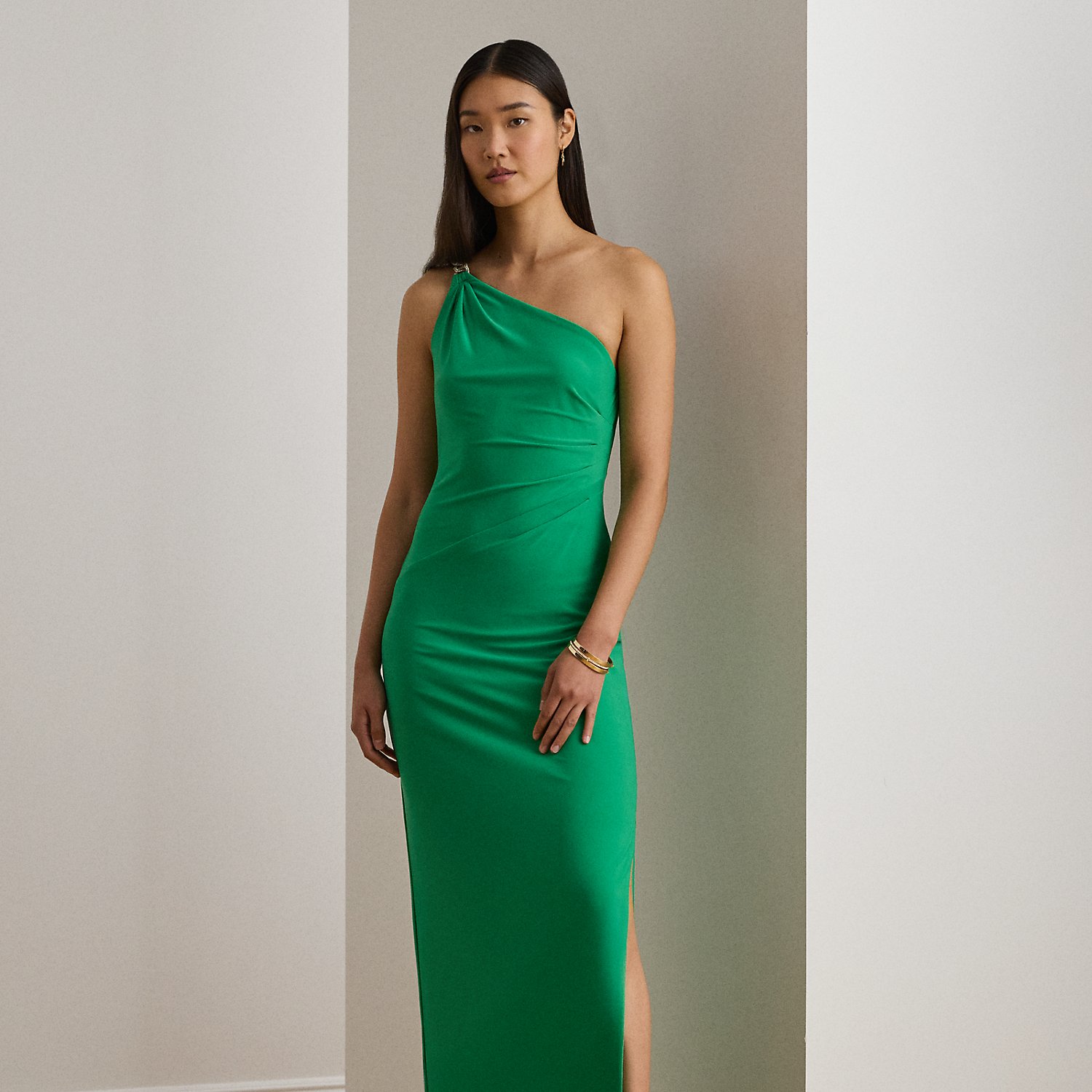 Einschultriges Kleid aus Jersey von Lauren