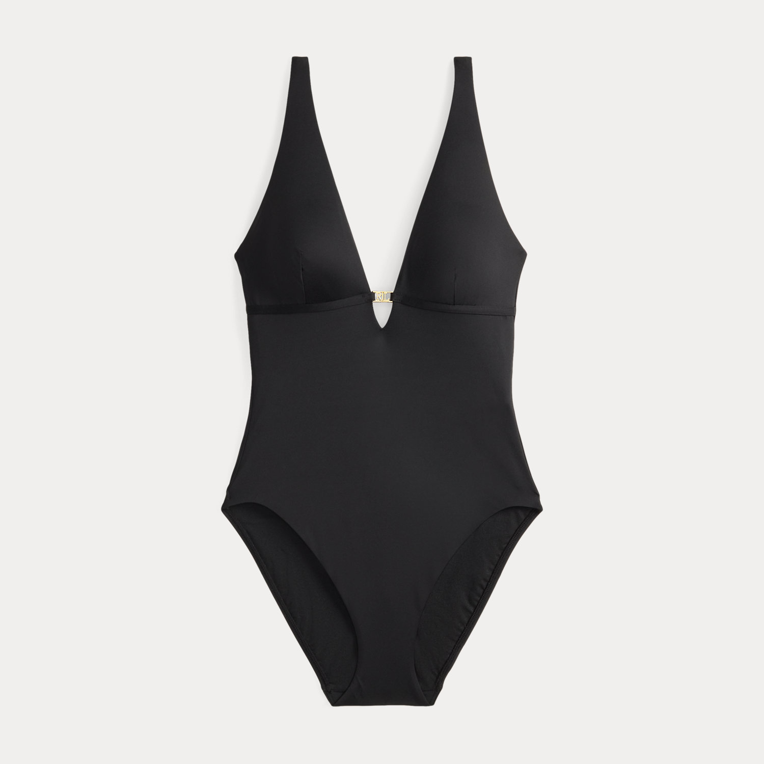 Einteiliger Badeanzug mit V-Ausschnitt von Lauren