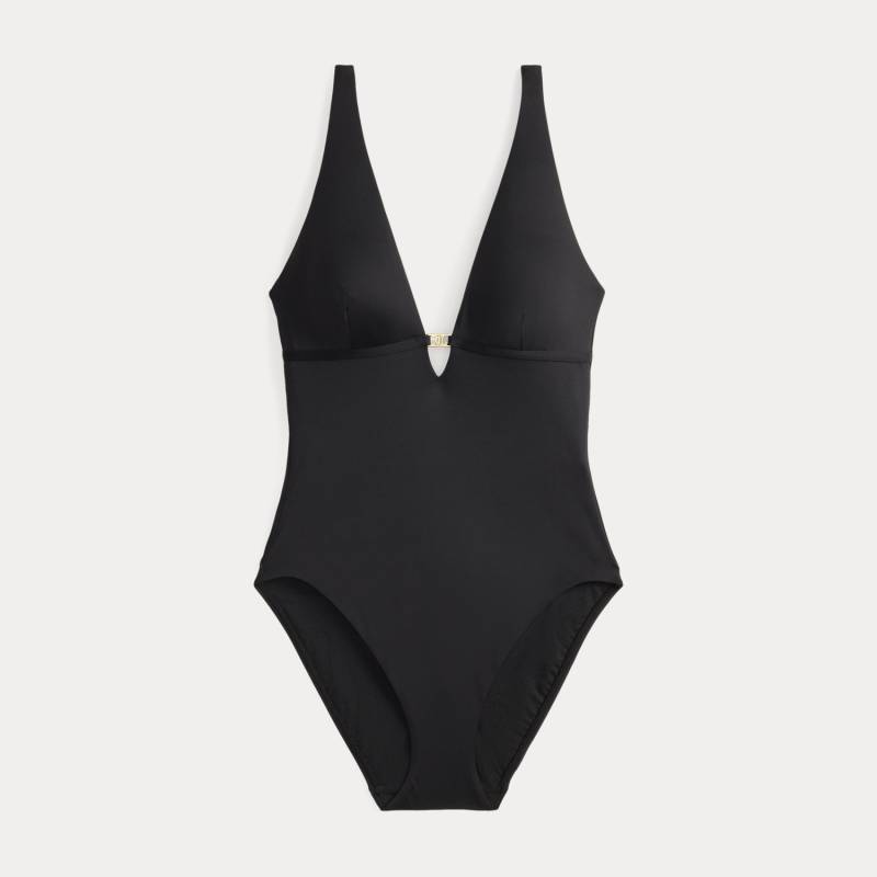 Einteiliger Badeanzug mit V-Ausschnitt von Lauren