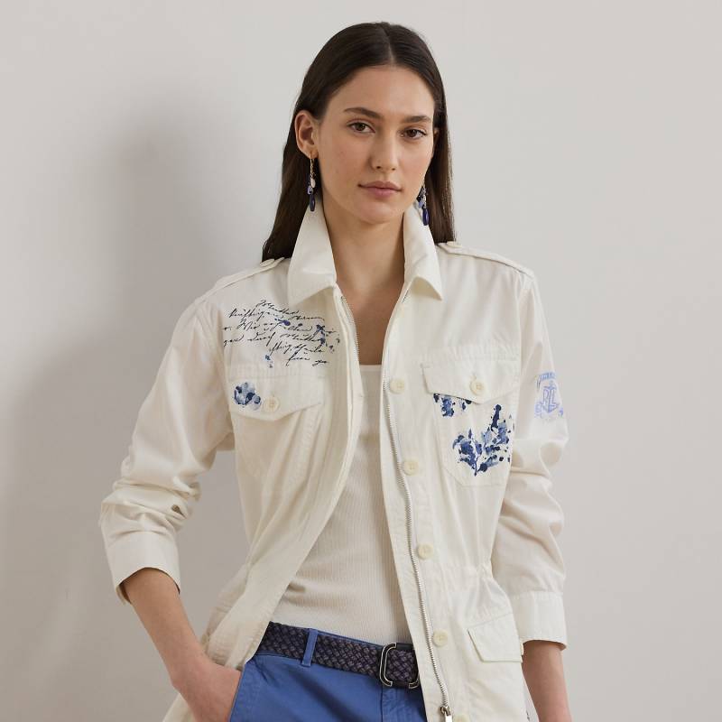 Federleichte Twill-Feldjacke mit Druck von Lauren