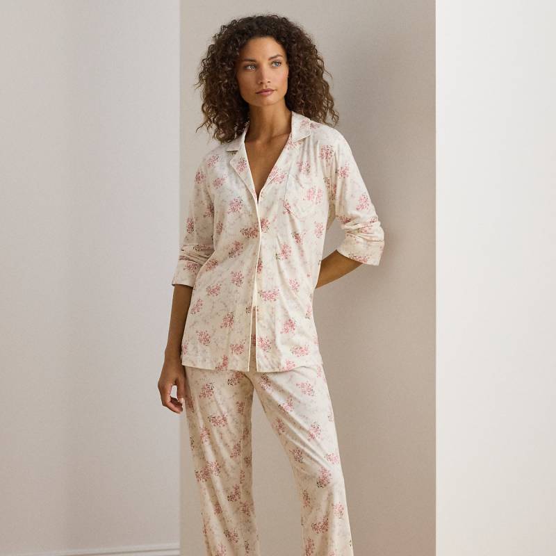 Geblümter Jersey-Pyjama mit Baumwolle von Lauren