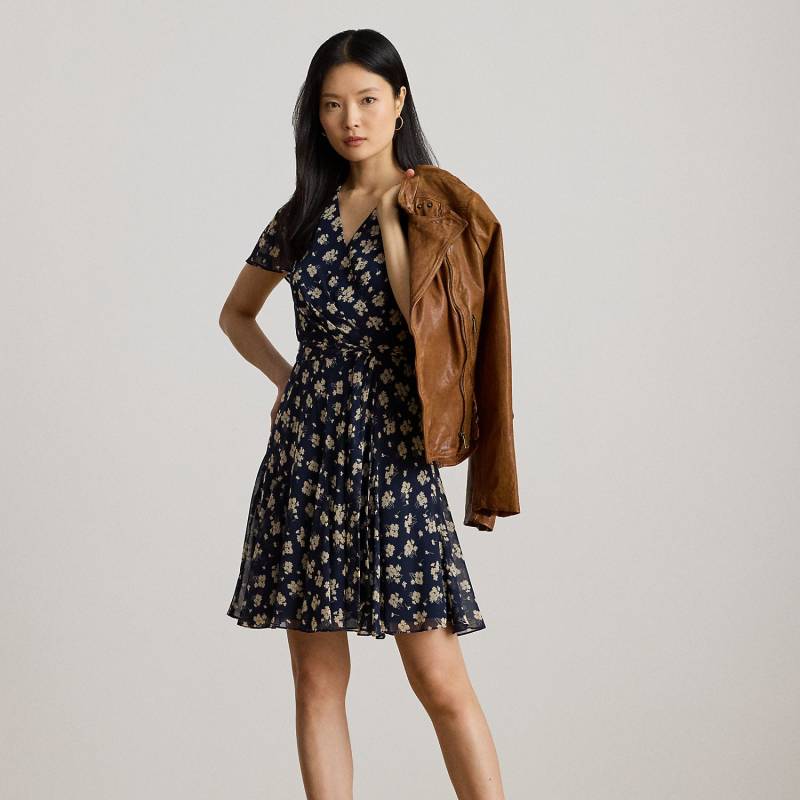 Geblümtes Kleid aus Knittergeorgette von Lauren