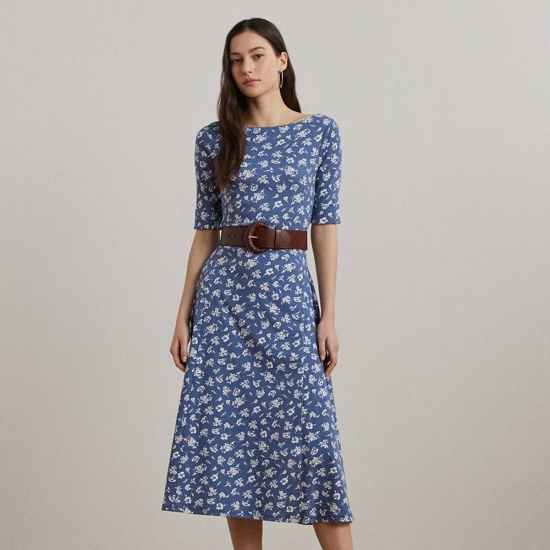 Geblümtes Midikleid aus Baumwollstretch Geblümtes Midikleid aus Baumwollstretch von Lauren