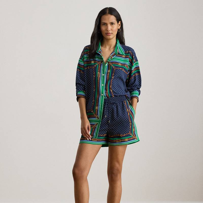 Gemusterte Shorts mit Tunnelzug von Lauren