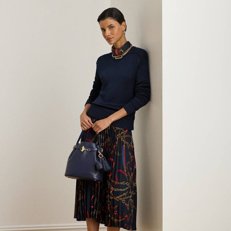 Georgette-Faltenrock mit Gürtelmuster von Lauren