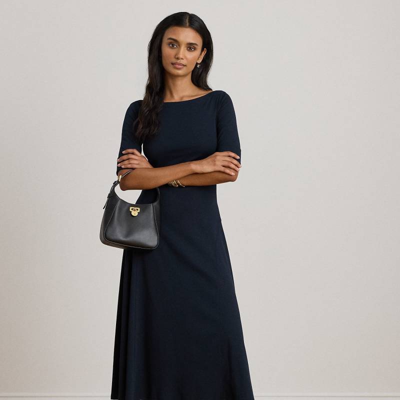 Geripptes Midikleid aus Baumwollstretch Geripptes Midikleid aus Baumwollstretch von Lauren