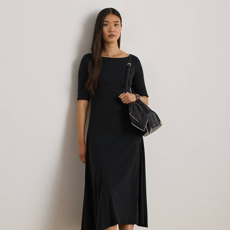 Geripptes Midikleid aus Baumwollstretch Geripptes Midikleid aus Baumwollstretch von Lauren