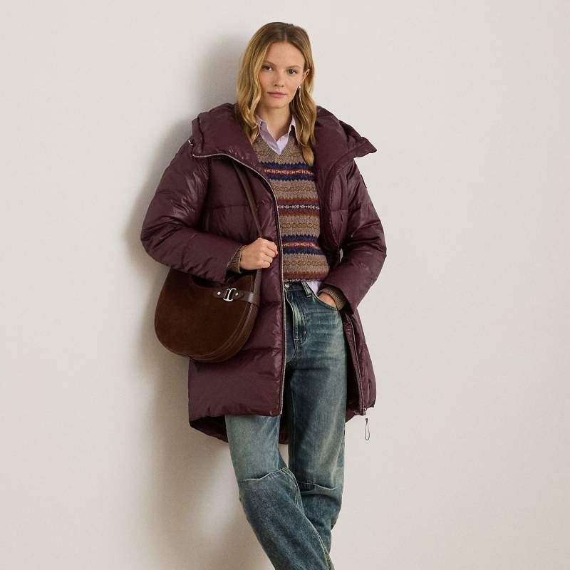 Gesteppter Daunenmantel mit Kapuze von Lauren