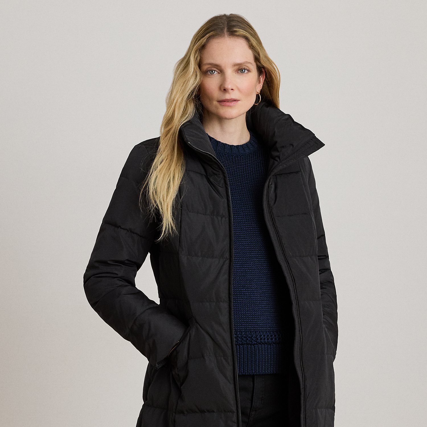 Gesteppter Daunenmantel mit Tunnelkragen von Lauren