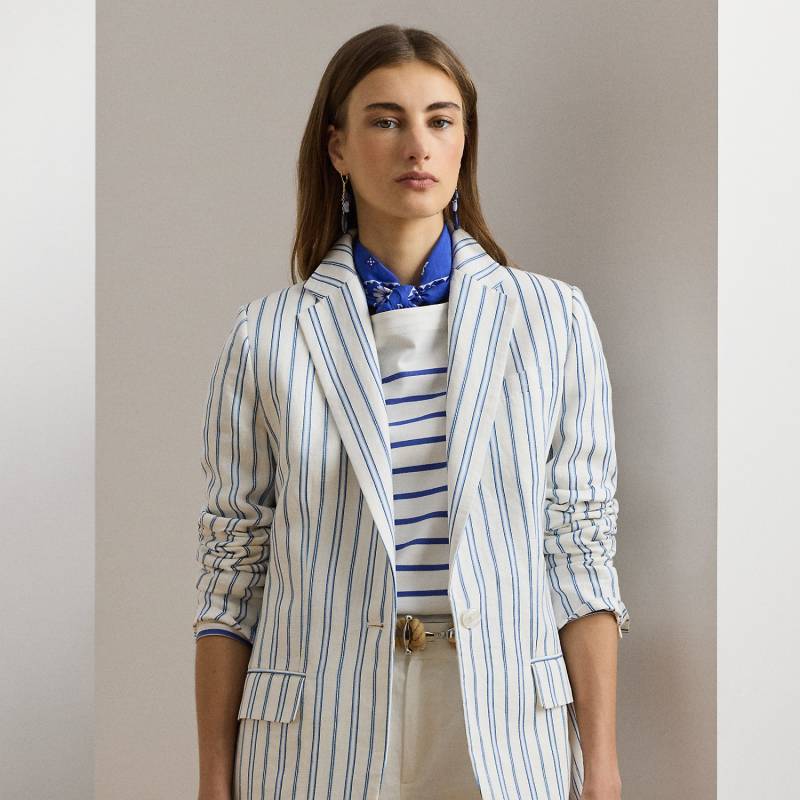 Gestreifter Blazer aus Leinenmischung von Lauren