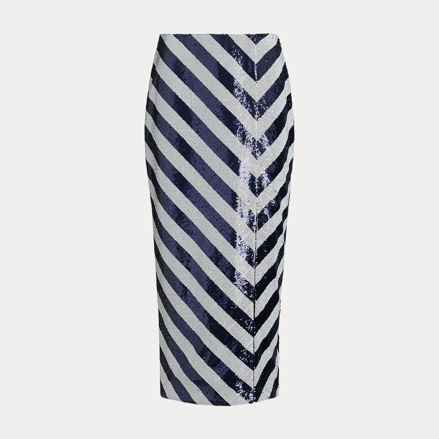 Gestreifter Pailletten-Bleistiftrock von Lauren