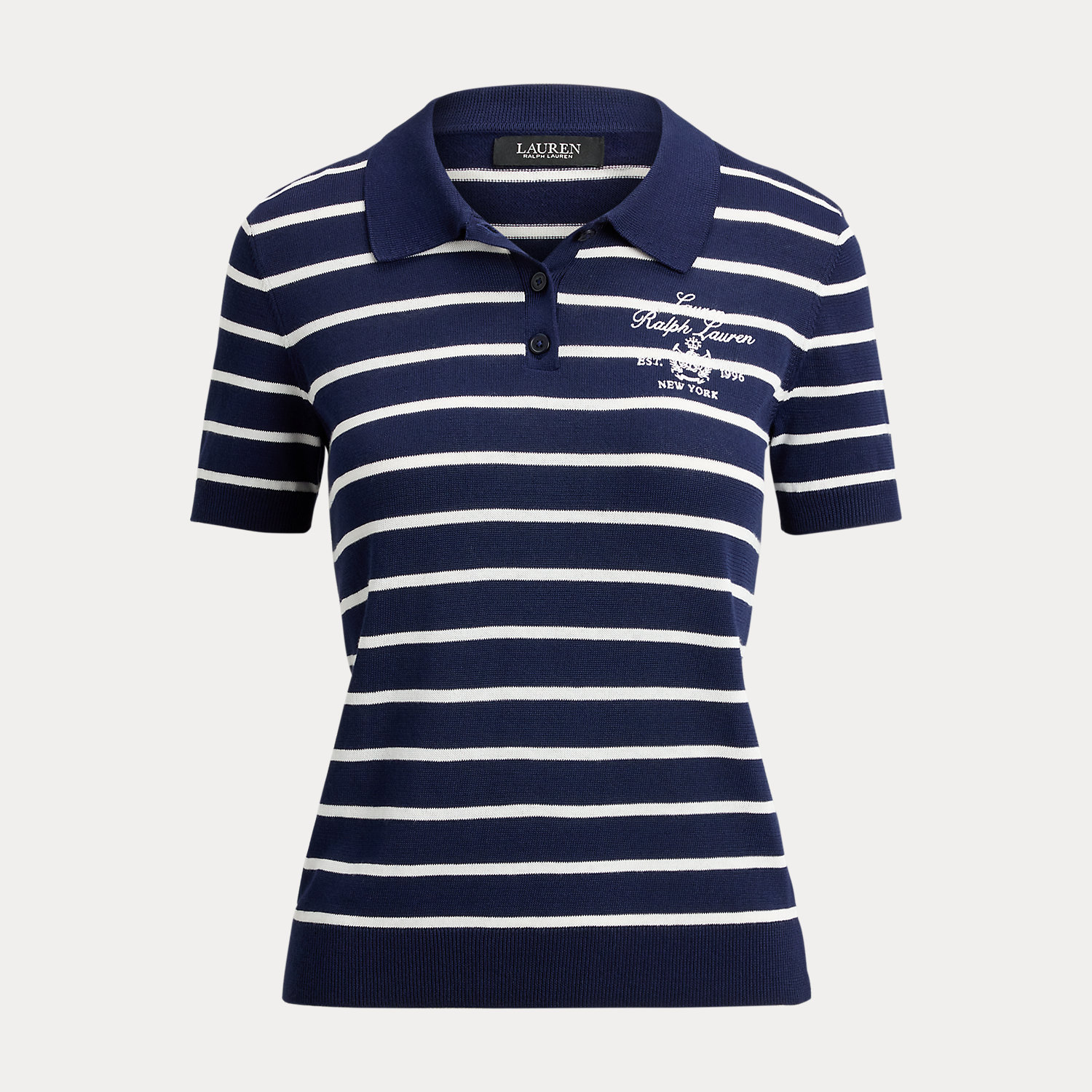 Gestreifter Polo-Pullover mit Baumwolle Gestreifter Polo-Pullover mit Baumwolle von Lauren