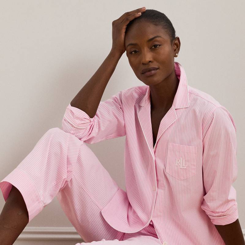 Gestreifter Pyjama aus Baumwollpopeline Gestreifter Pyjama aus Baumwollpopeline von Lauren